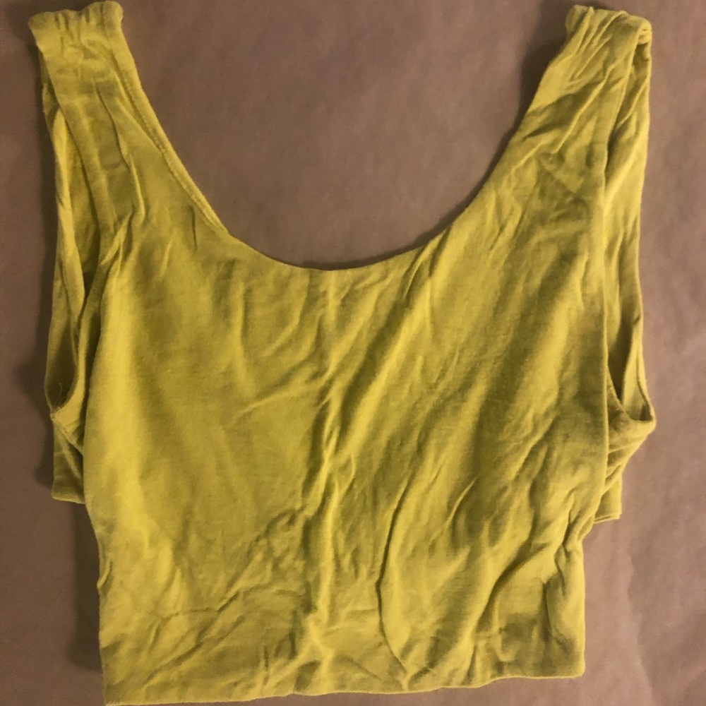 Yellow crop top
